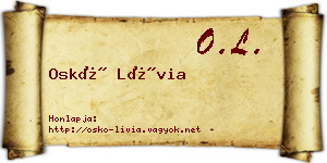 Oskó Lívia névjegykártya